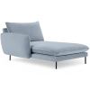 Světle modrá sametová lenoška Cosmopolitan Design Vienna 170 cm, levá