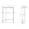 Bílá dřevěná nástavba pro přebalovací komodu Vipack Eva 72 x 53 cm