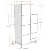 Bílá dřevěná skříň Vipack Eva 196 x 98,5 cm