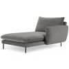 Světle šedá sametová lenoška Cosmopolitan Design Vienna 170 cm, pravá