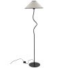 Černá kovová stojací lampa JULIET 148 cm