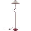 Červená kovová stojací lampa JULIET 148 cm