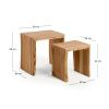 Set dvou dřevěných odkládacích stolků Kave Home LomiriSet dvou odkládacích stolků Lomiri přináší harmonii přírodních materiálů a nadčasového designu. Vyrobeny z masivního akáciového dřeva s jemně bělenou povrchovou úpravou, zaujmou přirozenou kresbou a lehce rustikálním, ale stále moderním výrazem. Každý kus je jedinečný – s vlastním tónem, strukturou a charakterem.  Díky rozdílné velikosti stolky snadno zasunete pod sebe nebo využijete samostatně podle potřeby. Perfektní jako elegantní duo vedle pohovky, postele nebo v čtecím koutku.  Lomiri dodá vašemu interiéru klidnou atmosféru a dotek poctivého řemesla – ideální volba pro ty, kteří milují přirozenou krásu a funkční design.