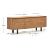 Dřevěný TV stolek Kave Home Uxue 150 x 40 cm