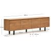 Dřevěný TV stolek Kave Home Uxue 200 x 40 cm