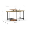 Červený set dvou lakovaných konferenčních stolků Marckeric Rosie 102x58 / 40 cm