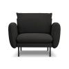 Černé bouclé křeslo Cosmopolitan Design Vienna