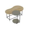 Zelený set dvou lakovaných konferenčních stolků Marckeric Rosie 102x58 / 40 cm