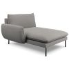 Šedá bouclé lenoška Cosmopolitan Design Vienna 170 cm, levá