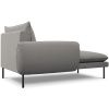 Šedá bouclé lenoška Cosmopolitan Design Vienna 170 cm, levá