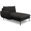 Černá bouclé lenoška Cosmopolitan Design Vienna 170 cm, levá