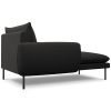 Černá bouclé lenoška Cosmopolitan Design Vienna 170 cm, levá
