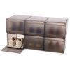 Set šesti šedých plastových úložných boxů na boty Shoecase -fv-interier-25