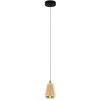 Zlaté skleněné závěsné LED světlo Alish 12 cm