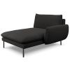 Černá bouclé lenoška Cosmopolitan Design Vienna 170 cm, pravá