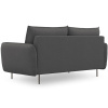 Tmavě šedá čalouněná dvoumístná pohovka Cosmopolitan Design Vienna 160 cm