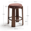 Hnědá ořechová barová židle Kave Home Granite II. 65 cm