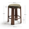 Zelená ořechová barová židle Kave Home Granite II. 65 cm