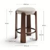 Béžová ořechová barová židle Kave Home Granite II. 75 cm