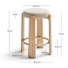 Béžová dřevěná barová židle Kave Home Granite II. 75 cm