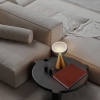 Kouřově šedá skleněná stolní LED lampa Voi -fv-interier-25
