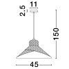 Ratanové závěsné světlo Aura 45 cm