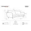 Šedá bouclé dvoumístná pohovka Cosmopolitan Design Vienna 160 cm