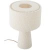 Bílá bouclé stolní lampa Bloomingville Emmie