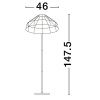 Ratanová stojací lampa Caro 147,5 cm