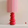 Červená keramická stolní lampa FONSO -fv-interier-25