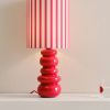 Červená keramická stolní lampa FONSO -fv-interier-25