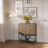 Hnědo-černá komoda Amira 80 x 40 cm s dubovým dekorem -fv-interier-25
