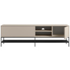 Krémově-černý lakovaný TV stolek Marckeric Amira 180 x 35 cm