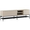 Krémově-černý lakovaný TV stolek Amira 180 x 35 cm