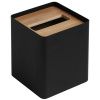 Černý kovový box na ubrousky Rin 13 x 13 cm