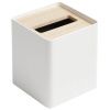 Bílý kovový box na ubrousky Rin 13 x 13 cm