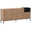 Komoda Cailin 180 x 40 cm s dřevěným dekorem