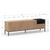 TV stolek Marckeric Cailin 180 x 40 cm s dřevěným dekorem