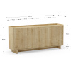 Komoda Marckeric Daira 180 x 40 cm s dubovým dekorem