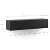 Černý TV stolek Marckeric Daroca 180 x 35 cm
