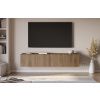 Hnědý TV stolek Daroca 180 x 35 cm s dubovým dekorem -fv-interier-25