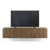 Hnědý TV stolek Marckeric Daroca 180 x 35 cm s dubovým dekorem