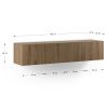 Hnědý TV stolek Marckeric Daroca 180 x 35 cm s dubovým dekorem