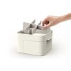 Krémově bílý plastový kosmetický organizér Viva 18,5 cm -fv-interier-25