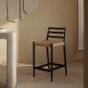 Černá dubová barová židle Analy 65 cm s výpletem -fv-interier-25