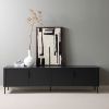 Černý dřevěný TV stolek Gunnar 200 x 44 cm -fv-interier-25
