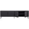 Černý dřevěný TV stolek Gunnar 200 x 44 cm
