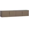 Béžovohnědý dřevěný TV stolek Gunnar 200 x 44 cm