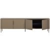 Béžovohnědý dřevěný TV stolek Gunnar 200 x 44 cm