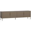Béžovohnědý dřevěný TV stolek Gunnar 200 x 44 cm